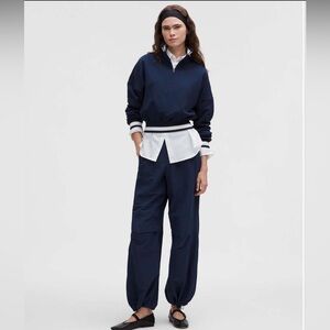 NWT Lululemon Perfectly Oversized Ringer 1/2 Zip True Navy Size S